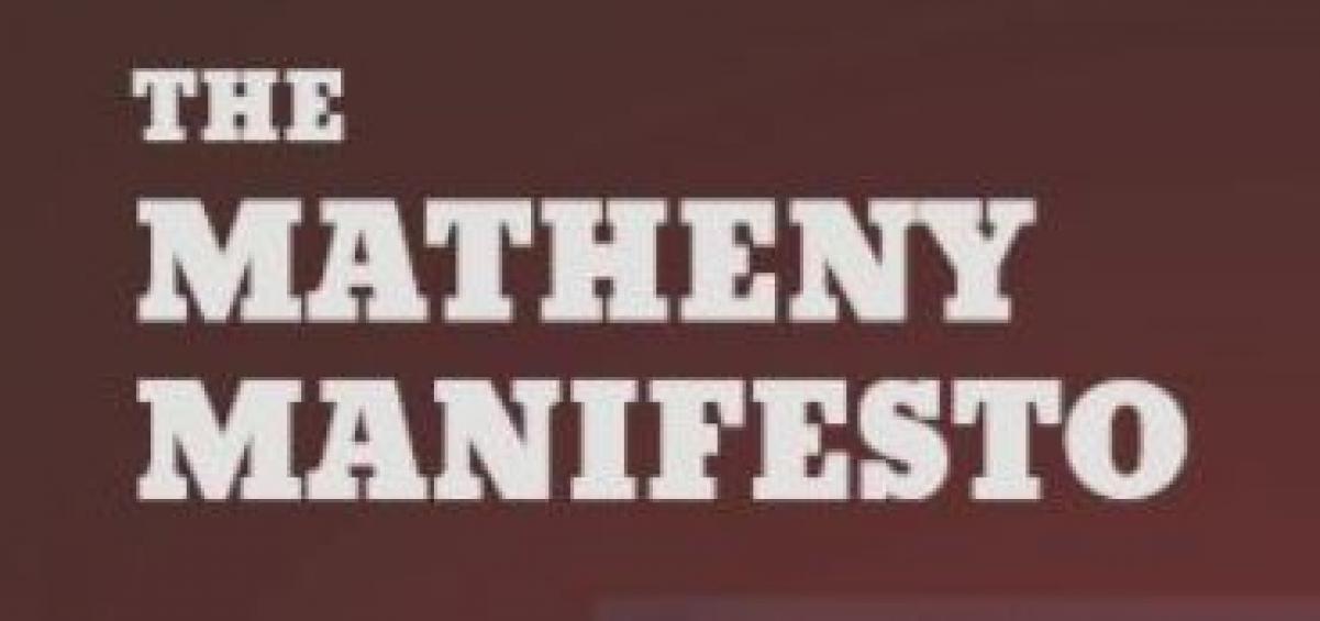 THE MATHENY MANIFESTO - Definately worth the few minutes to read.
